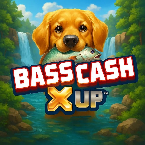 Bass Cash X UP slot logo by Alchemy Gaming at SlotsGem CasinoBass Cash X UP
