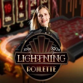 Official Live Casino logo: Lightning Roulette by Evolution at SlotsGem Casino